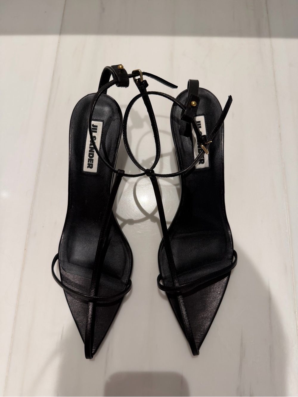 Jil Sander Black T strap sandals